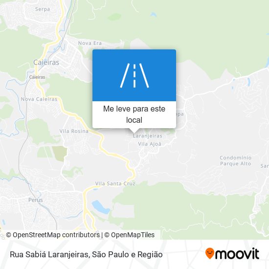 Rua Sabiá Laranjeiras mapa