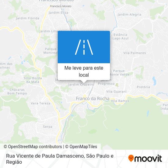 Rua Vicente de Paula Damasceno mapa