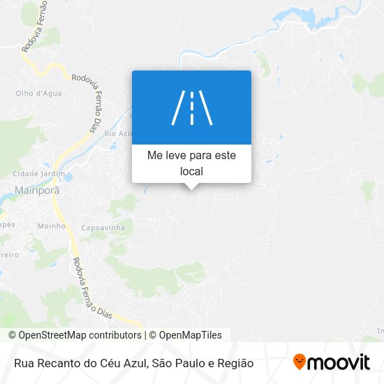 Rua Recanto do Céu Azul mapa