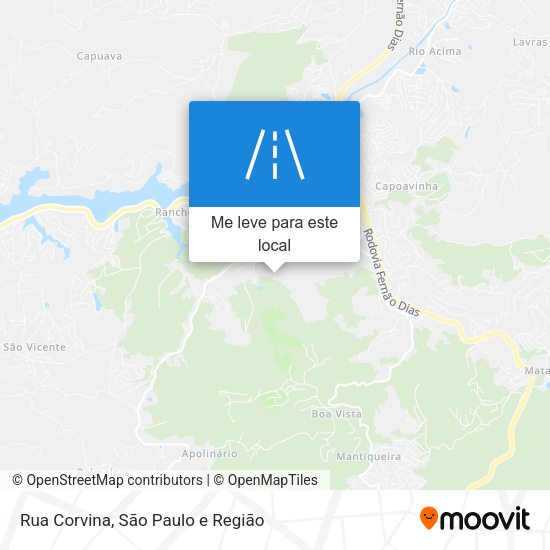 Rua Corvina mapa
