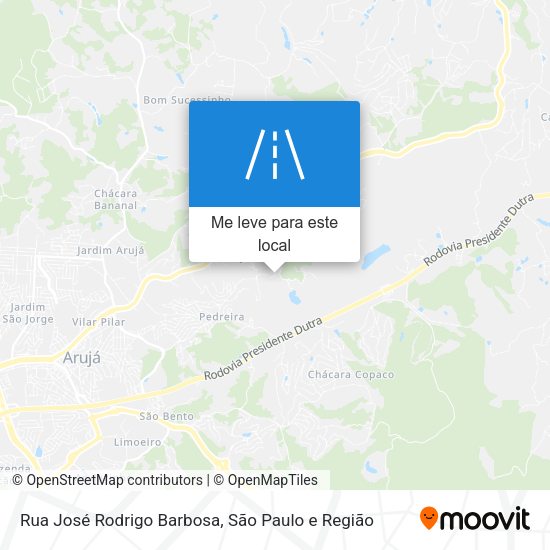 Rua José Rodrigo Barbosa mapa