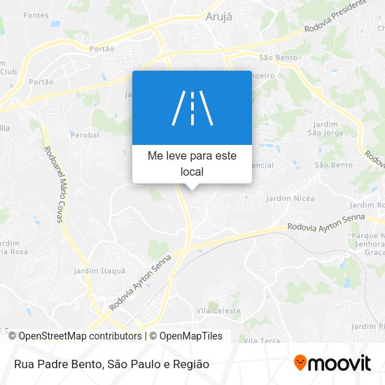 Rua Padre Bento mapa
