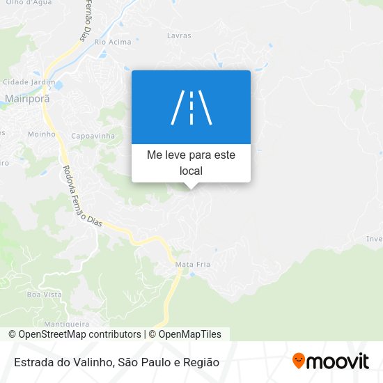 Estrada do Valinho mapa