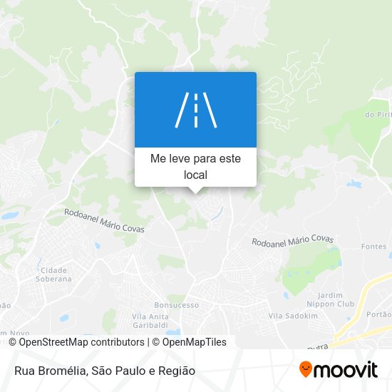 Rua Bromélia mapa