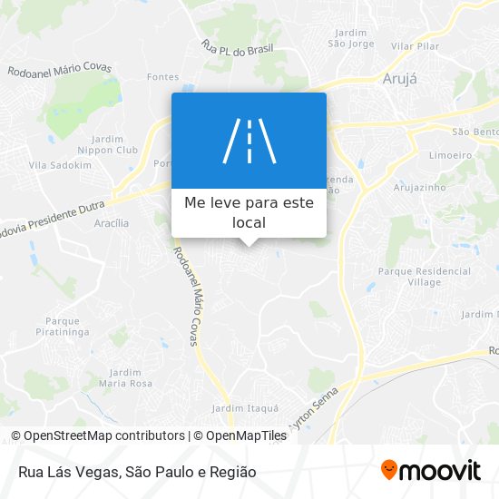 Rua Lás Vegas mapa