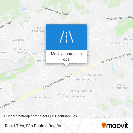 Rua J Três mapa