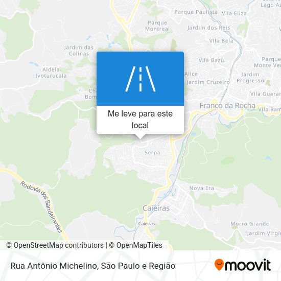 Rua Antônio Michelino mapa