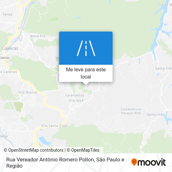 Rua Vereador Antônio Romero Pollon mapa