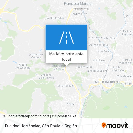 Rua das Hortências mapa