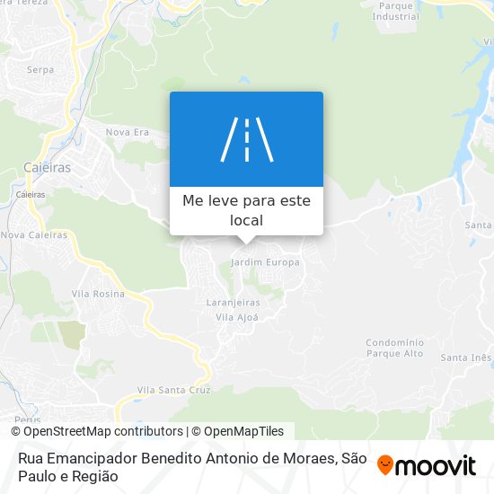 Rua Emancipador Benedito Antonio de Moraes mapa