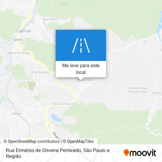 Rua Ermênio de Oliveira Penteado mapa