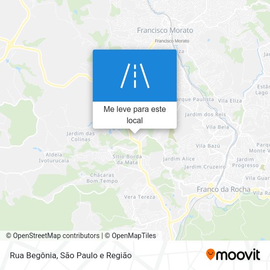 Rua Begônia mapa