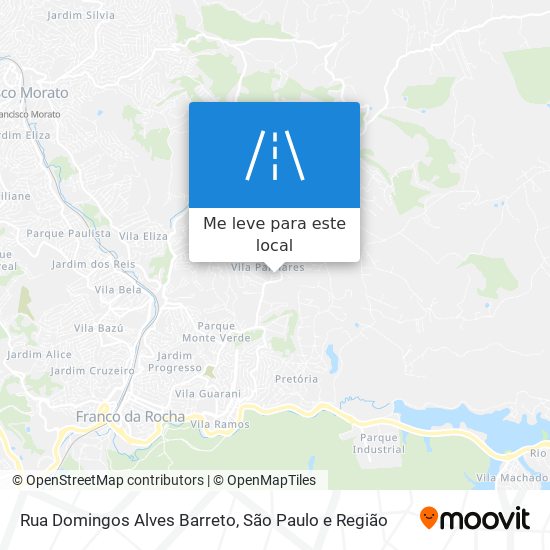 Rua Domingos Alves Barreto mapa