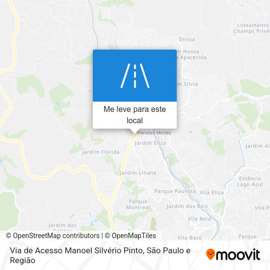Via de Acesso Manoel Silvério Pinto mapa
