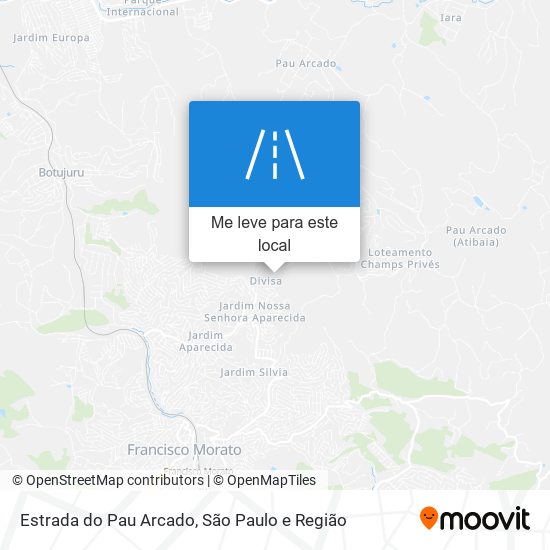 Estrada do Pau Arcado mapa