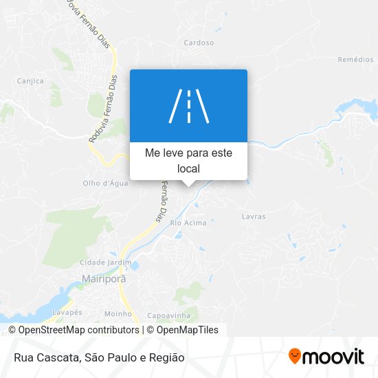 Rua Cascata mapa