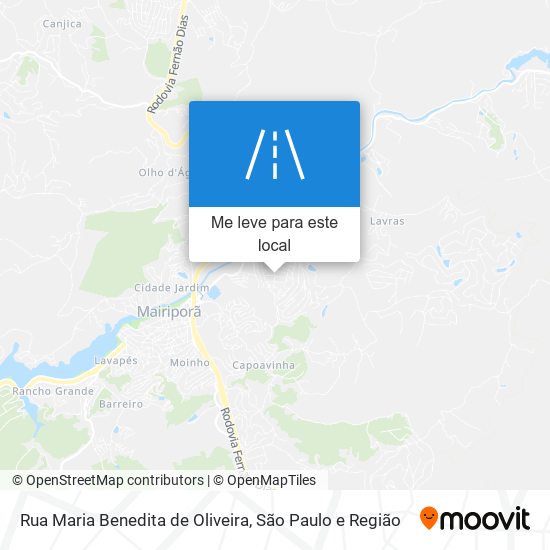 Rua Maria Benedita de Oliveira mapa