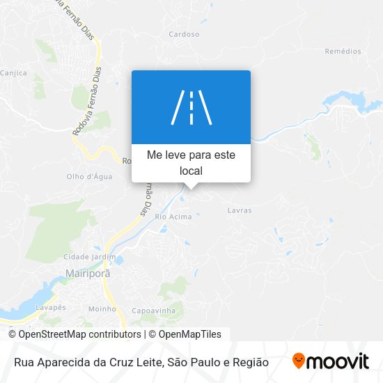 Rua Aparecida da Cruz Leite mapa