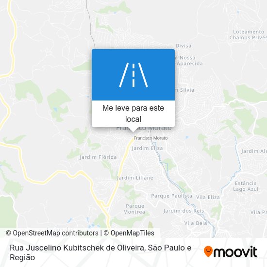 Rua Juscelino Kubitschek de Oliveira mapa