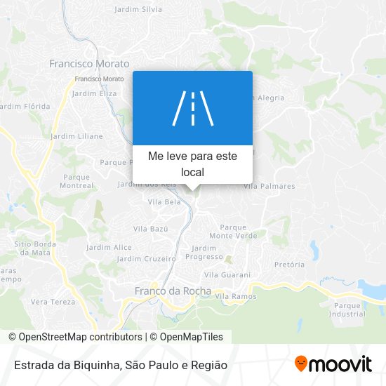 Estrada da Biquinha mapa