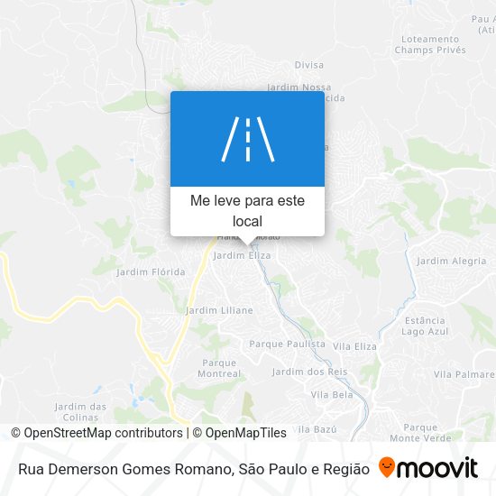 Rua Demerson Gomes Romano mapa