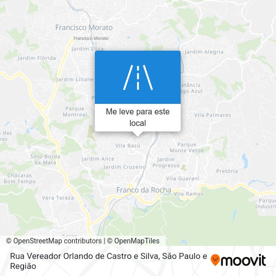 Rua Vereador Orlando de Castro e Silva mapa