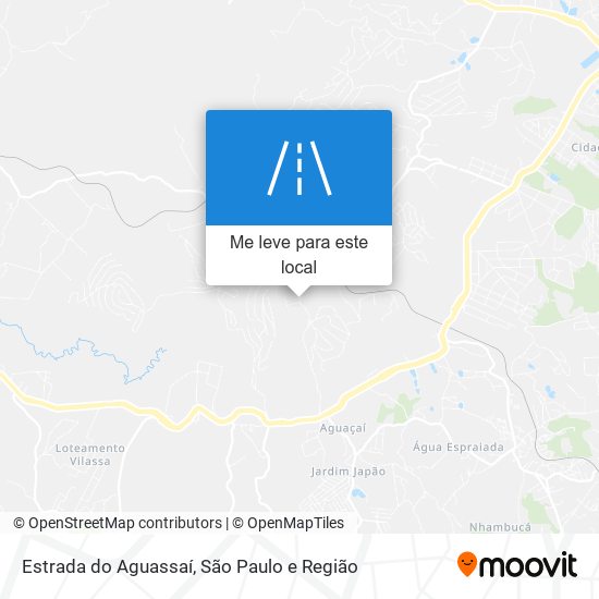 Estrada do Aguassaí mapa