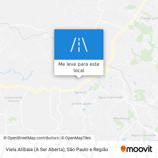 Viela Atibaia (A Ser Aberta) mapa