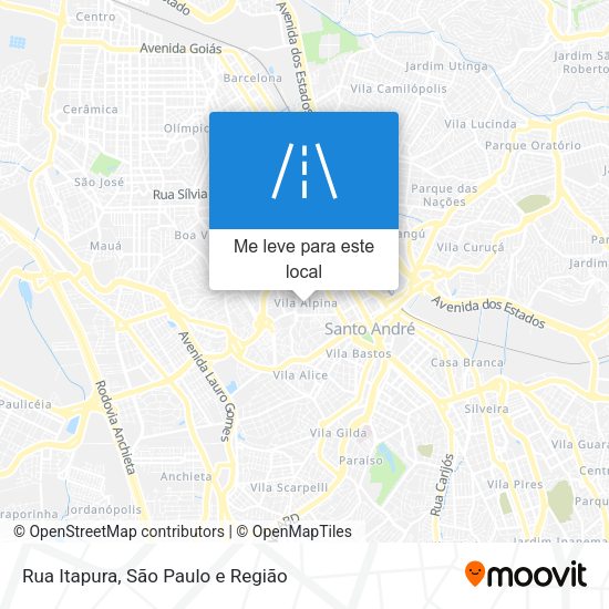 Rua Itapura mapa