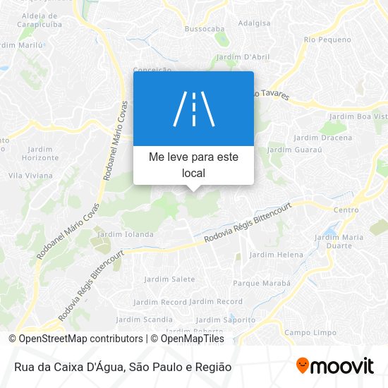 Rua da Caixa D'Água mapa