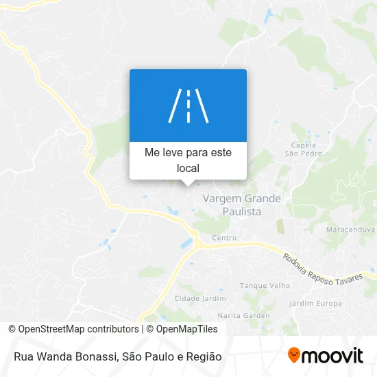 Rua Wanda Bonassi mapa