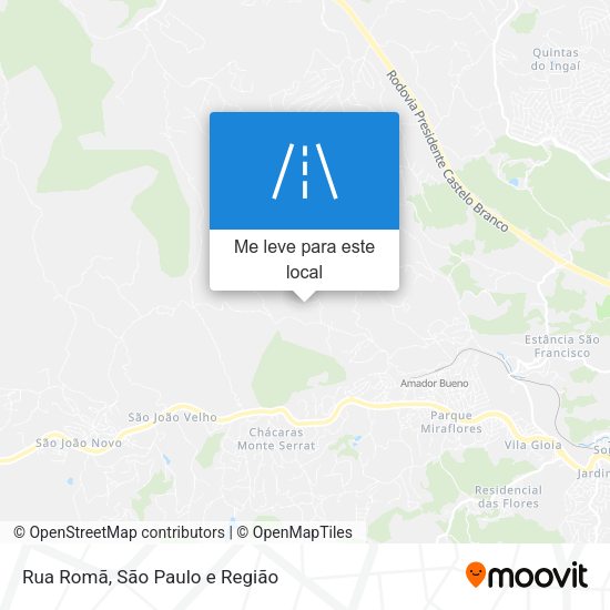 Rua Romã mapa
