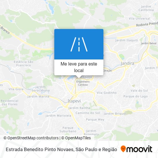 Estrada Benedito Pinto Novaes mapa