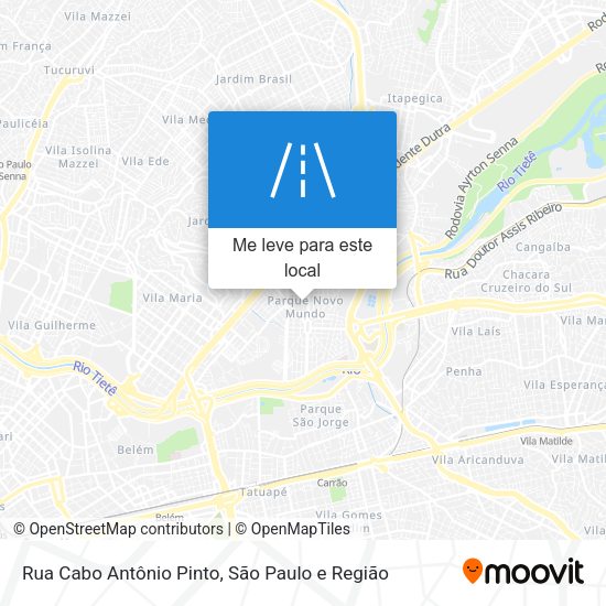 Rua Cabo Antônio Pinto mapa