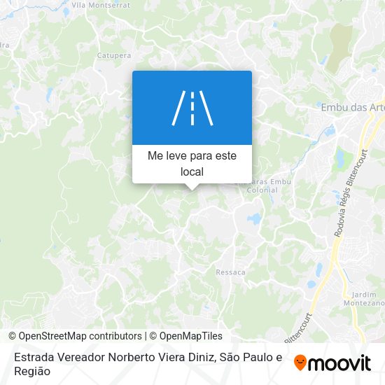 Estrada Vereador Norberto Viera Diniz mapa