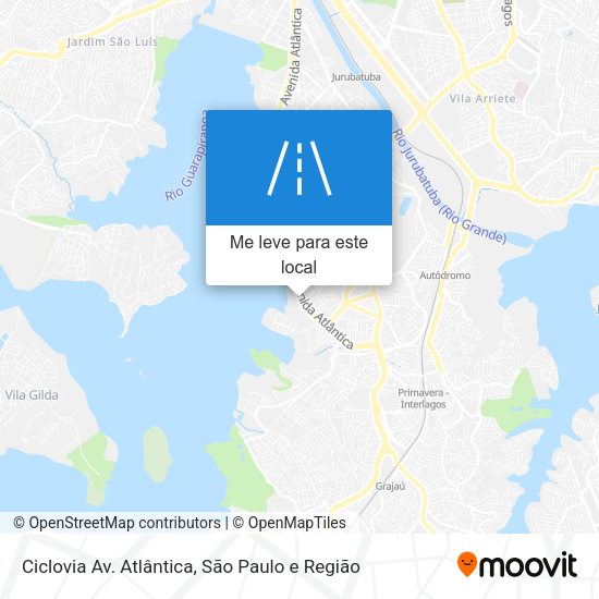 Ciclovia Av. Atlântica mapa