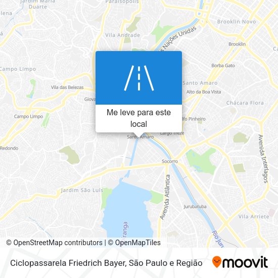 Ciclopassarela Friedrich Bayer mapa