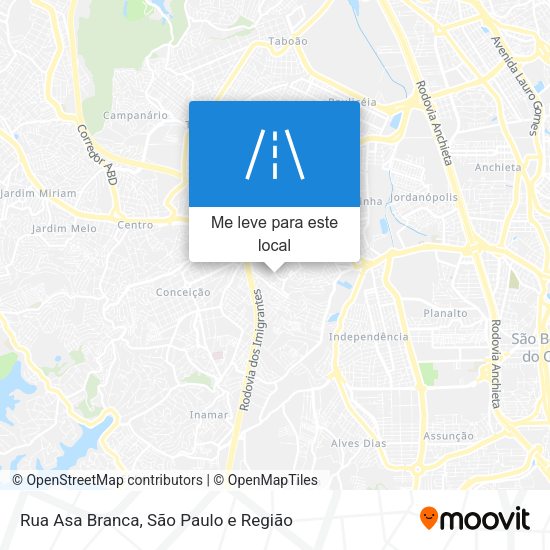 Rua Asa Branca mapa