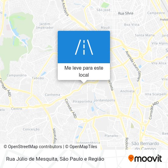 Rua Júlio de Mesquita mapa