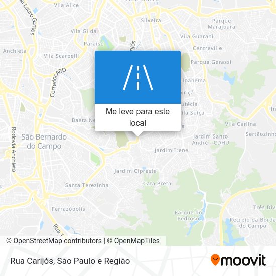 Rua Carijós mapa