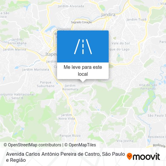 Avenida Carlos Antônio Pereira de Castro mapa