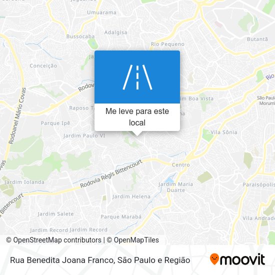 Rua Benedita Joana Franco mapa