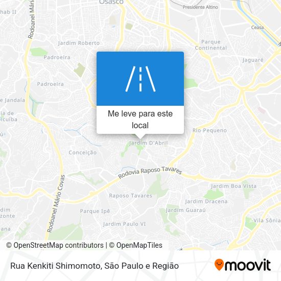 Rua Kenkiti Shimomoto mapa