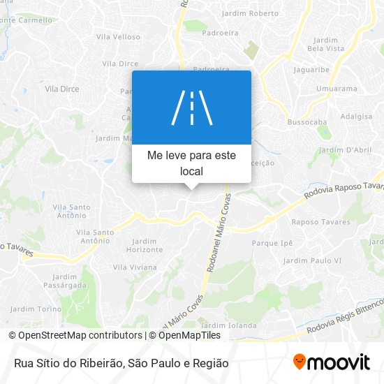 Rua Sítio do Ribeirão mapa