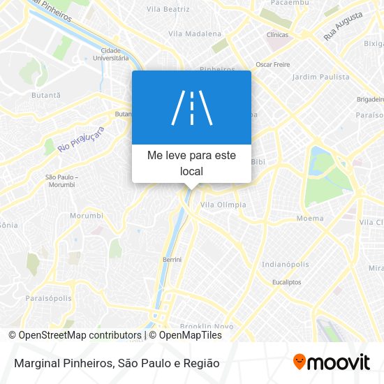 Marginal Pinheiros mapa