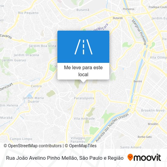 Rua João Avelino Pinho Mellão mapa