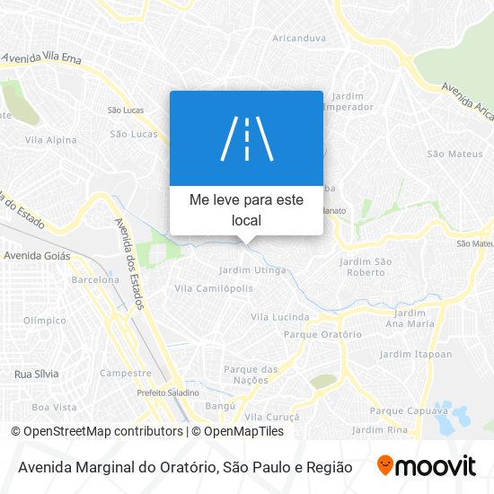 Avenida Marginal do Oratório mapa