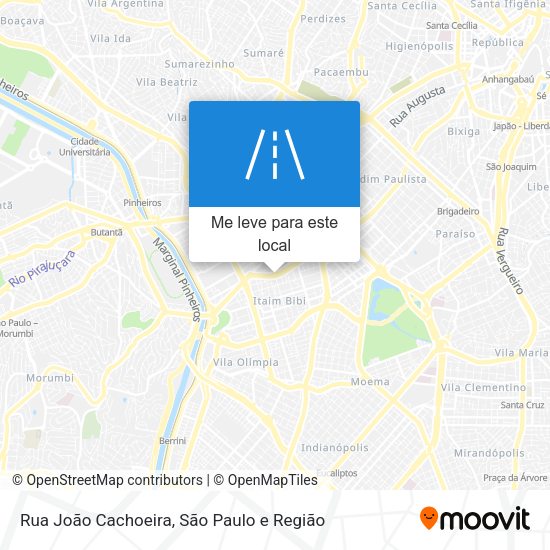 Rua João Cachoeira mapa