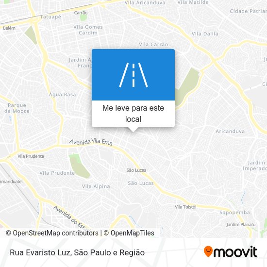 Rua Evaristo Luz mapa
