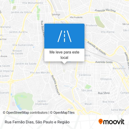 Rua Fernão Dias mapa
